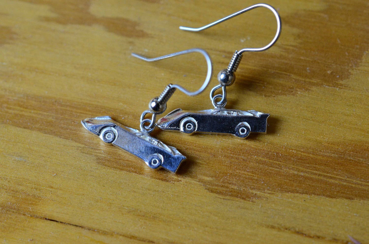 Late Model Dirt Race Car EARRINGS in Sterling Silver