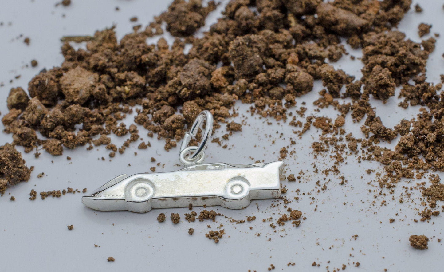 Late Model Dirt Race Car CHARM in Sterling Silver