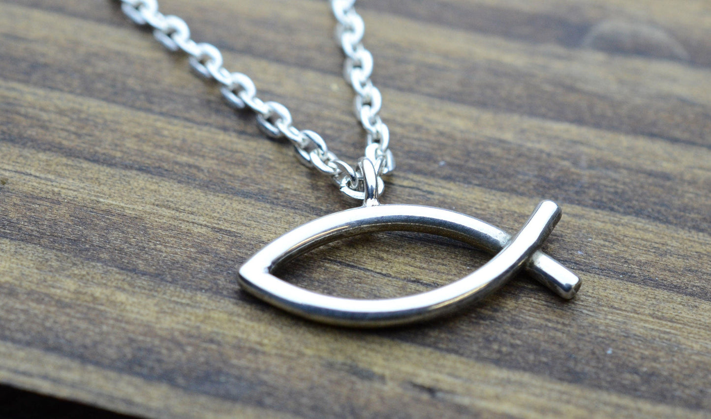 Ichthys Fish Pendant in Sterling Silver – Identity Series
