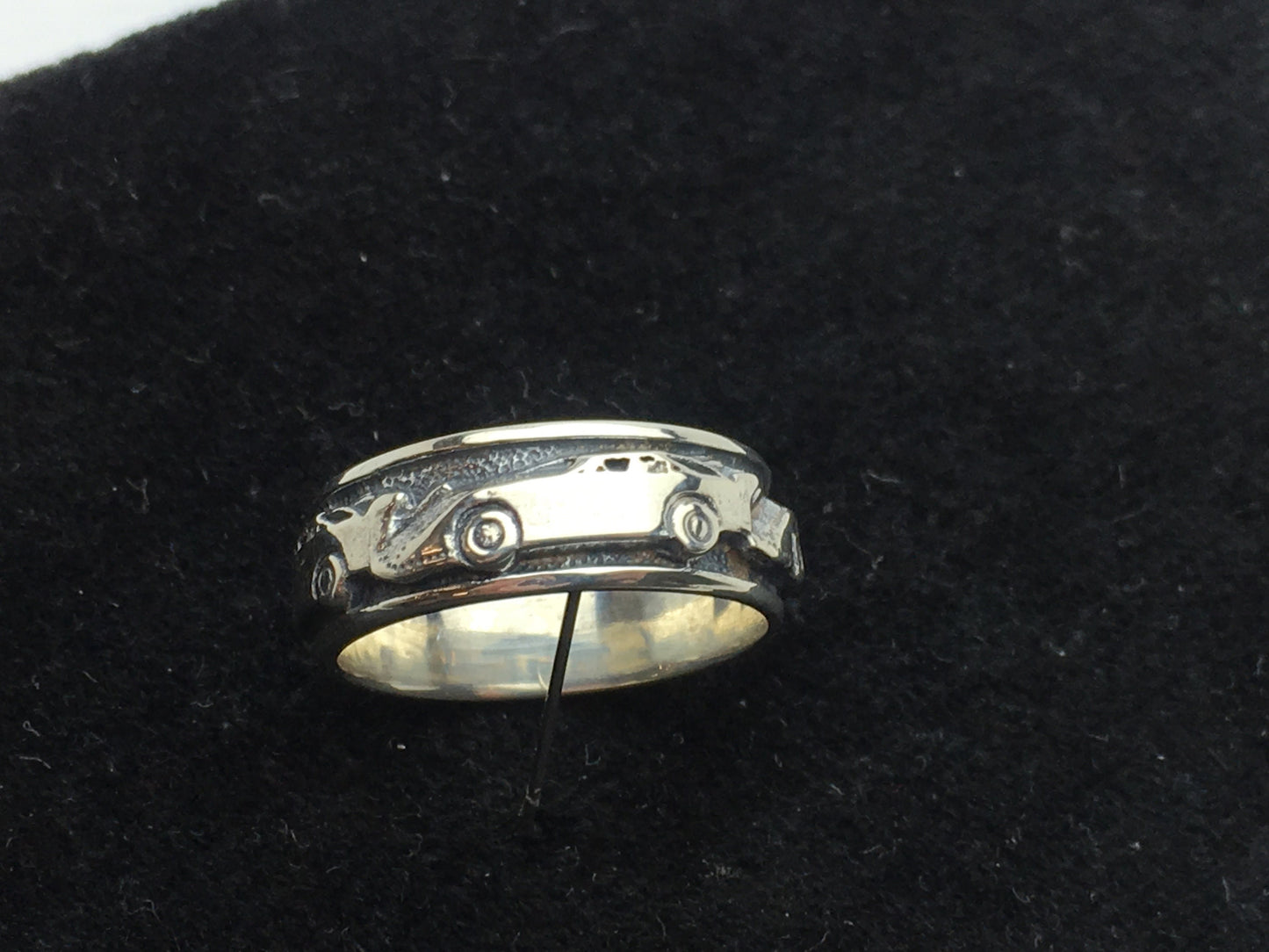 Late Model Dirt Race Car Sterling Silver Band