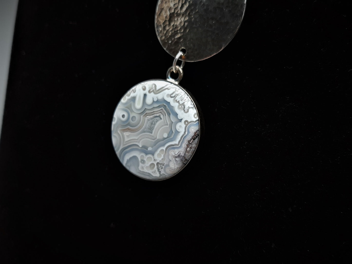 Mexican Crazy Lace Agate Necklace with Sterling Silver