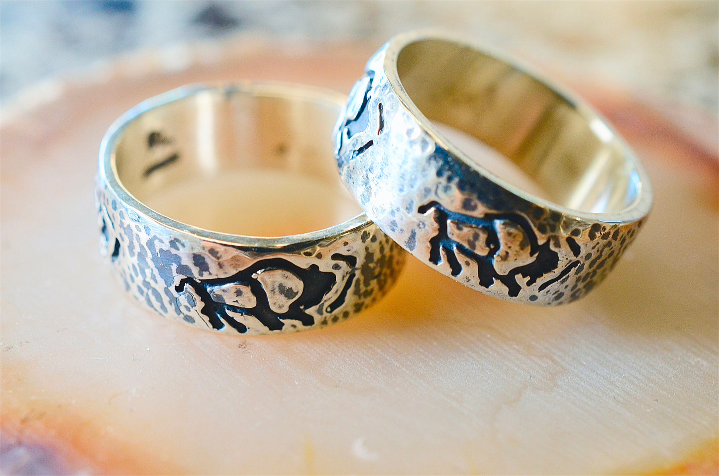 Impression Buffalo Ring in Sterling Silver