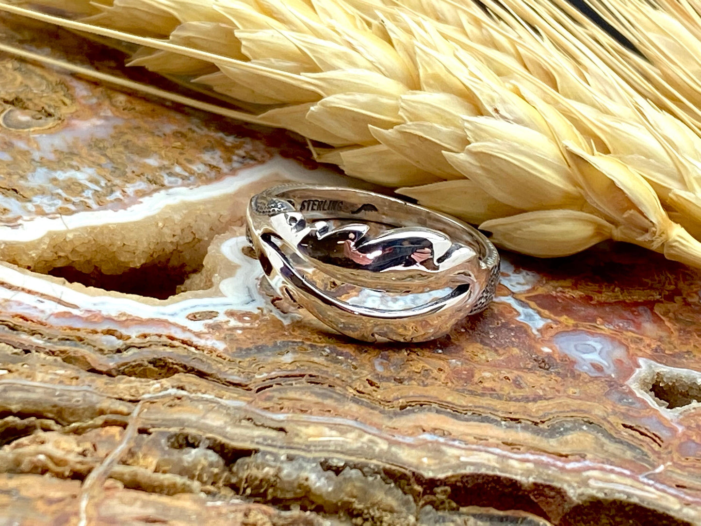 Feather Ring Nature Lakota Jewelry Sterling Silver Unique Gift
