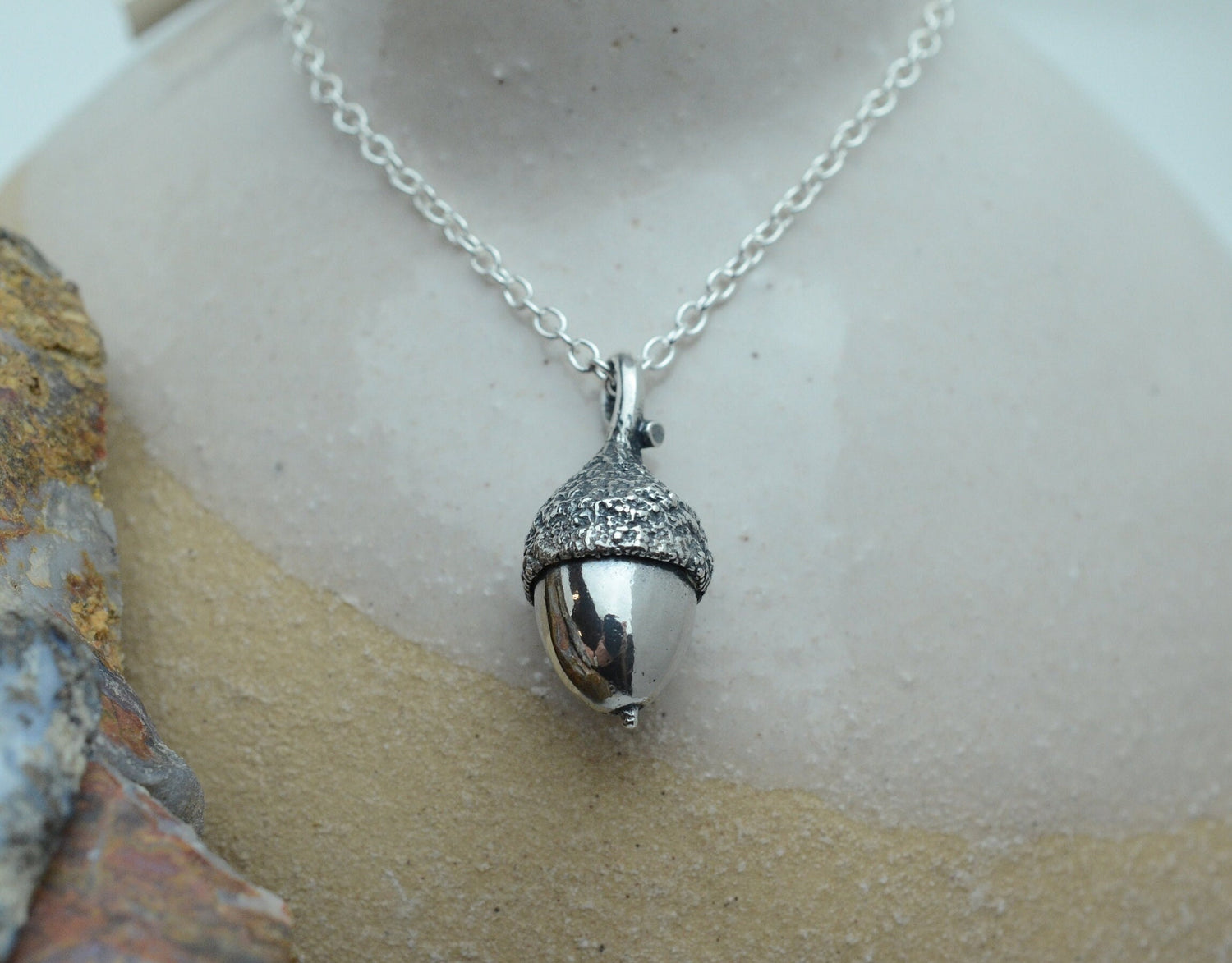 Acorn Pendant in Sterling Silver – Nature Series