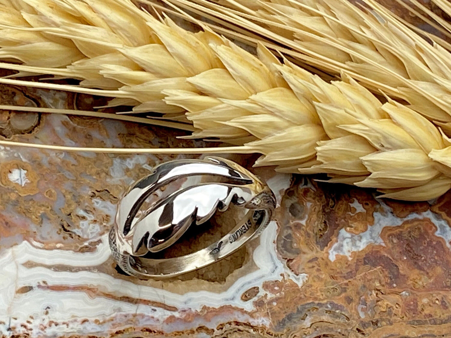 Feather Ring Nature Lakota Jewelry Sterling Silver Unique Gift
