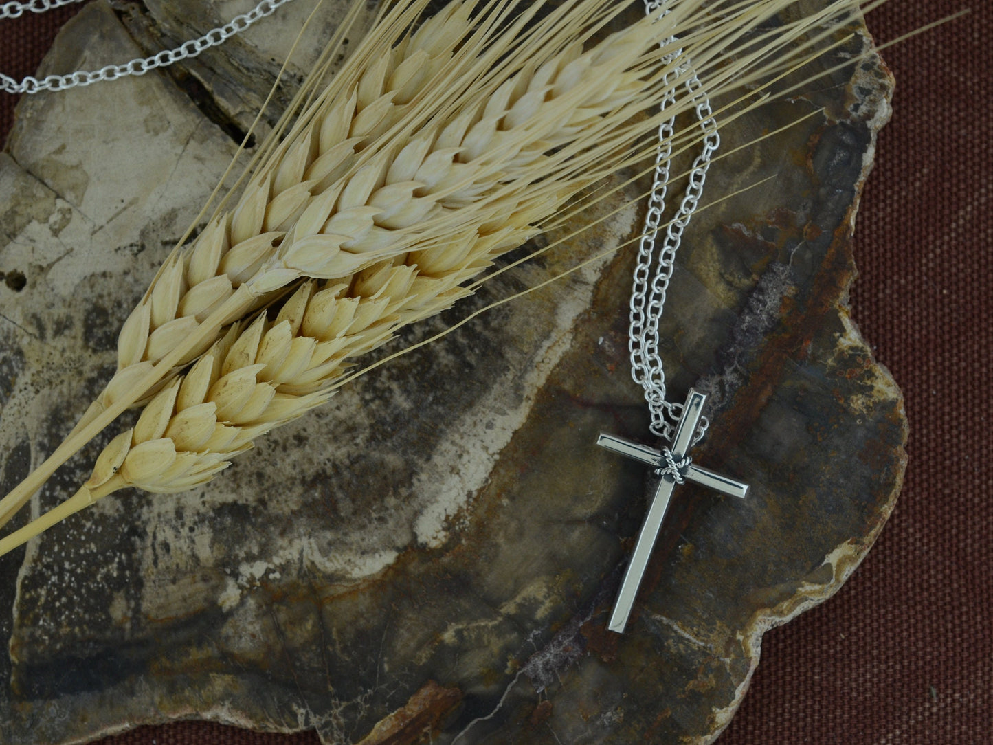 Rope Cross Pendant in Sterling Silver – Identity Series