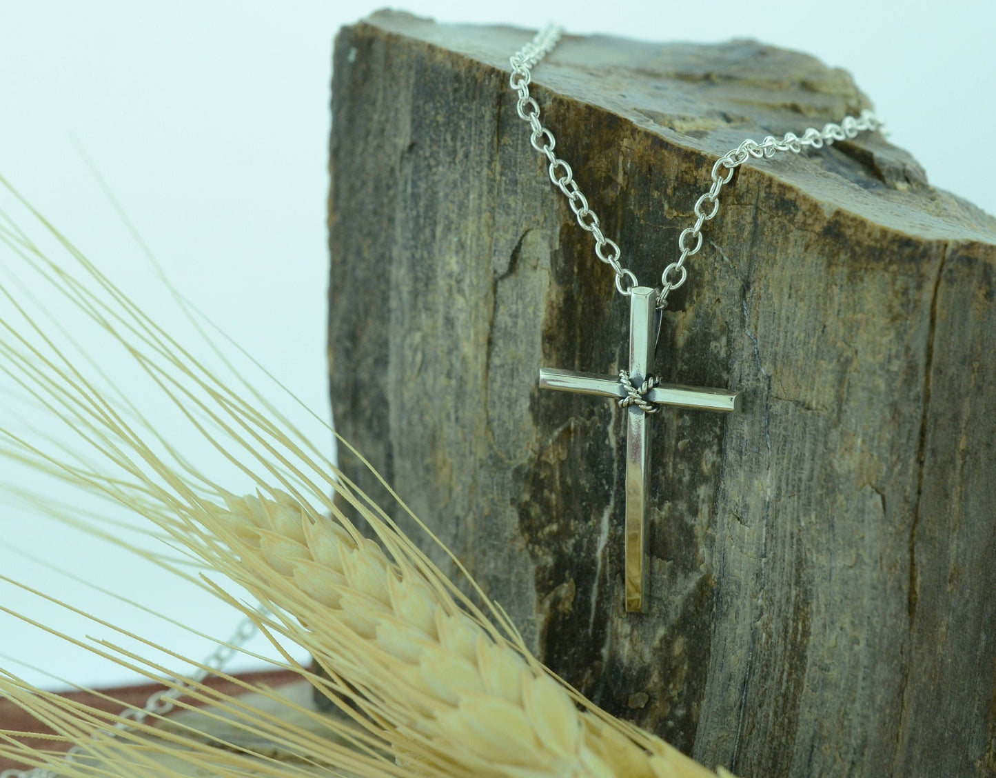 Rope Cross Pendant in Sterling Silver – Identity Series