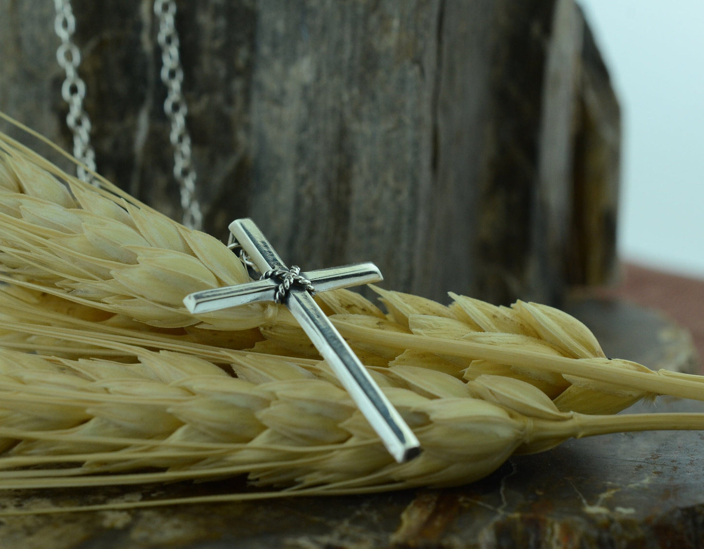 Rope Cross Pendant in Sterling Silver – Identity Series