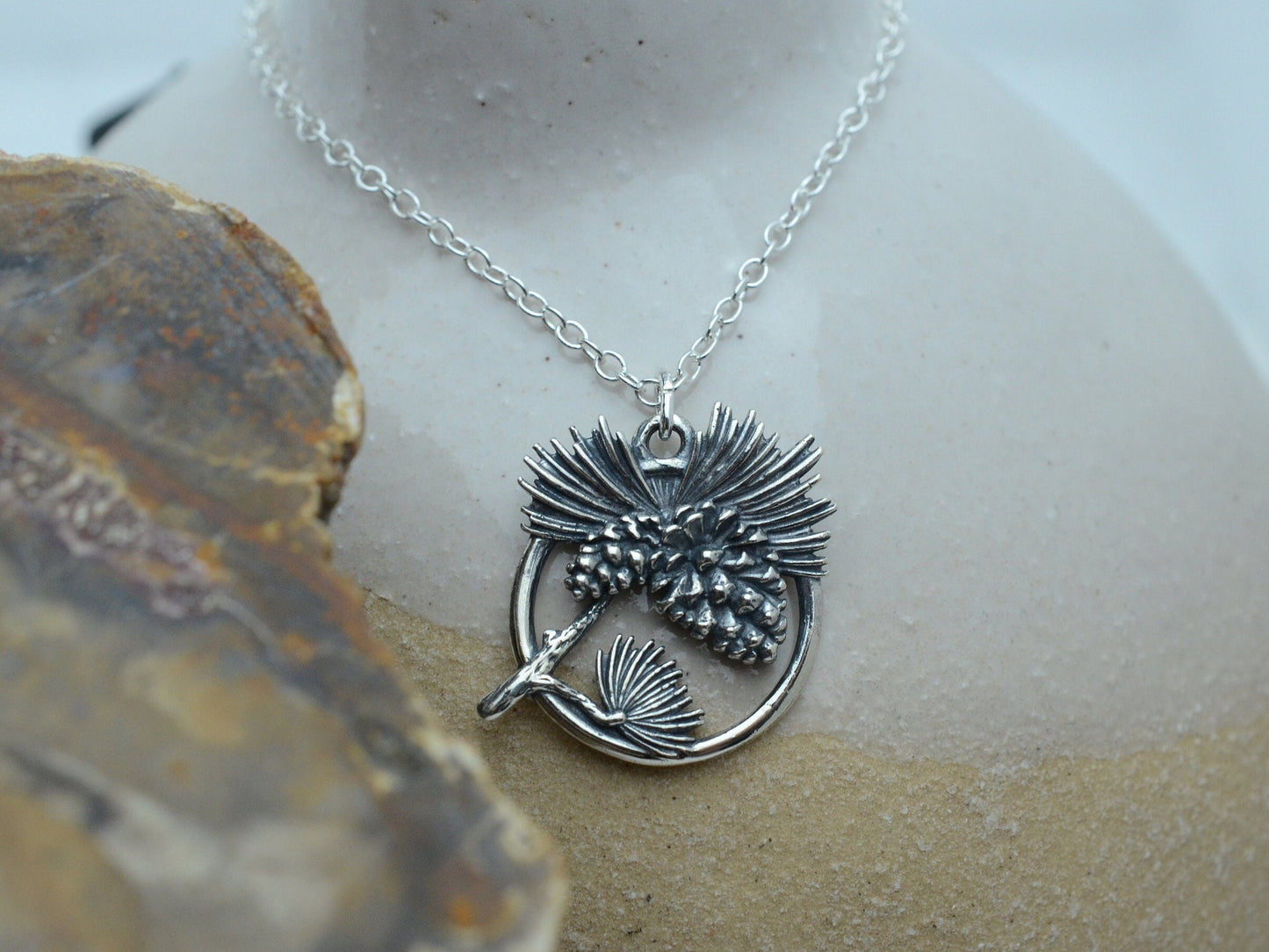 Pinecone Pendant in Sterling Silver – The Nature Series