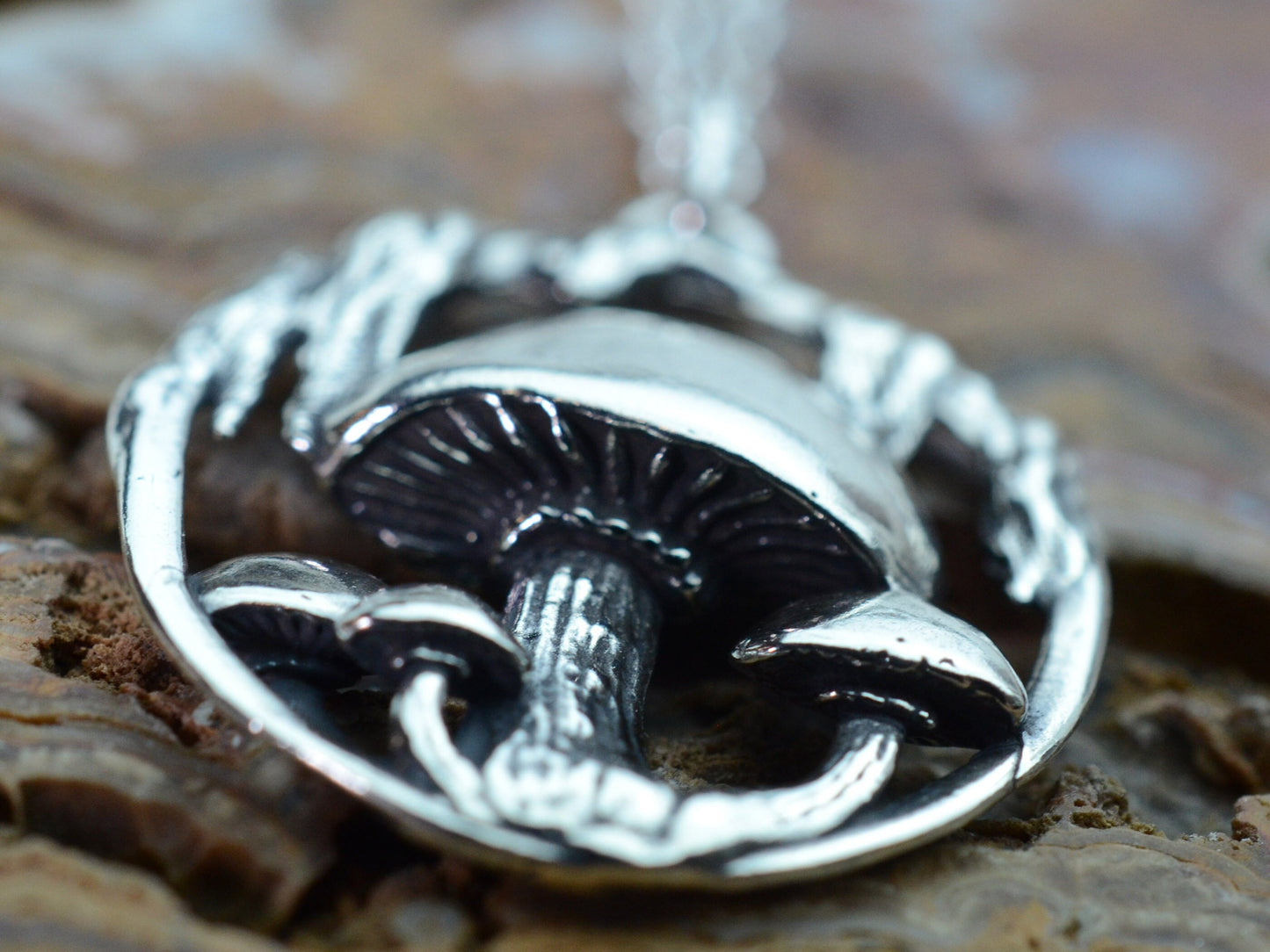 Mushroom Pendant in Sterling Silver – The Nature Line