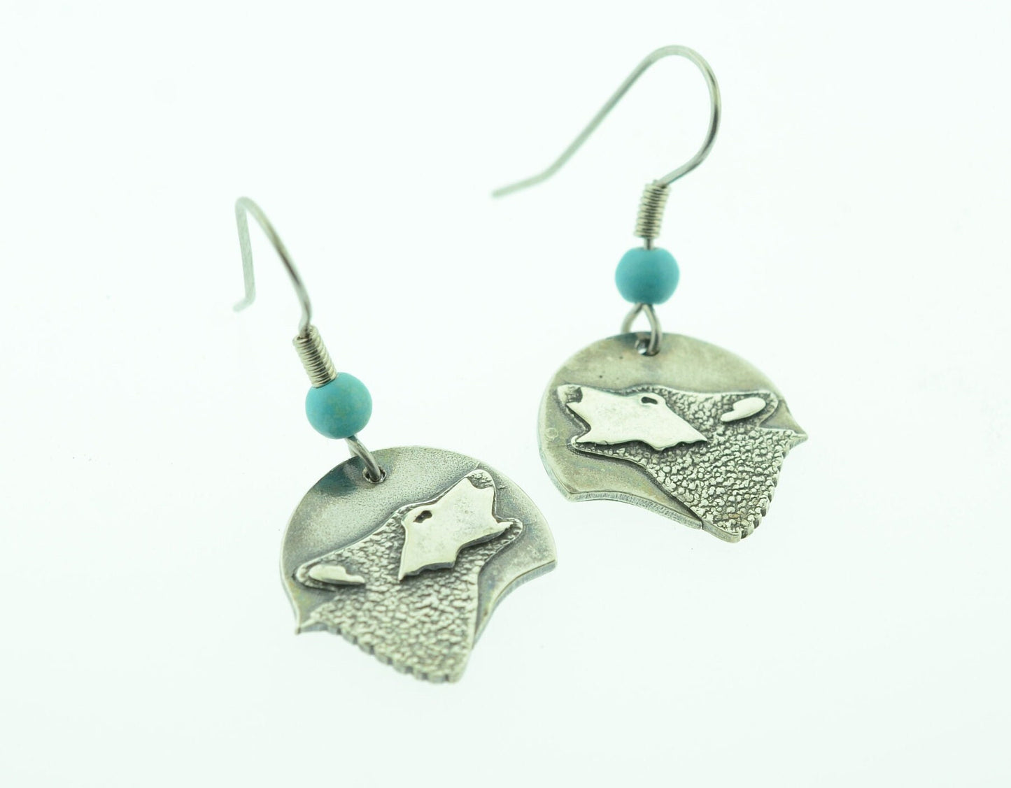 Wolf Half Moon Earrings in Sterling Silver – Lakota Legacy Line