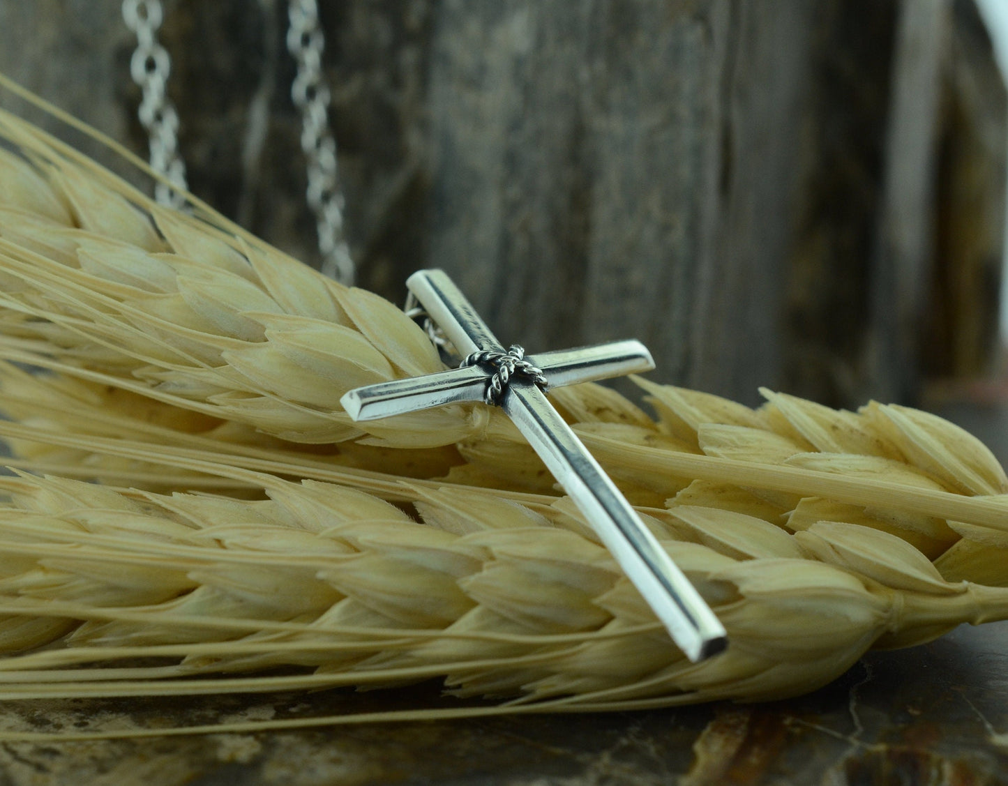 Rope Cross Pendant in Sterling Silver – Identity Series