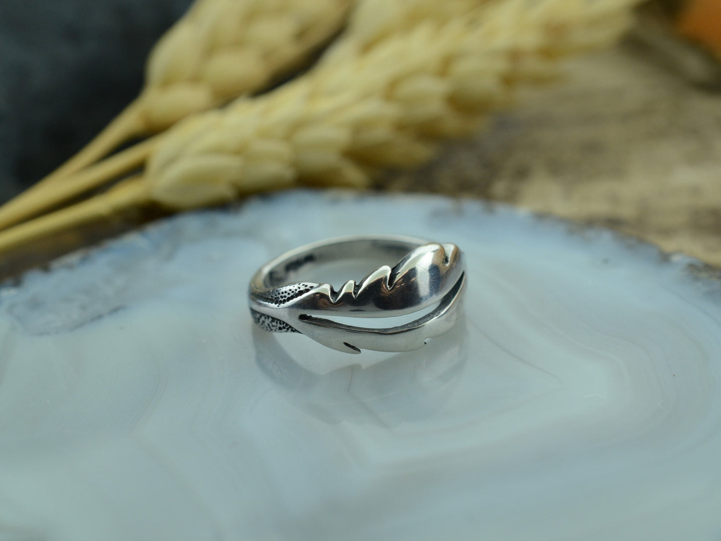 Feather Ring Nature Lakota Jewelry Sterling Silver Unique Gift