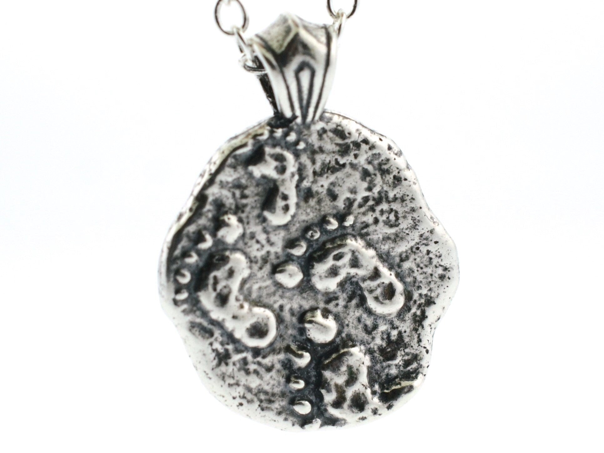 Footprints Sterling Silver Pendant or Keychain – Ancient Faith Collection