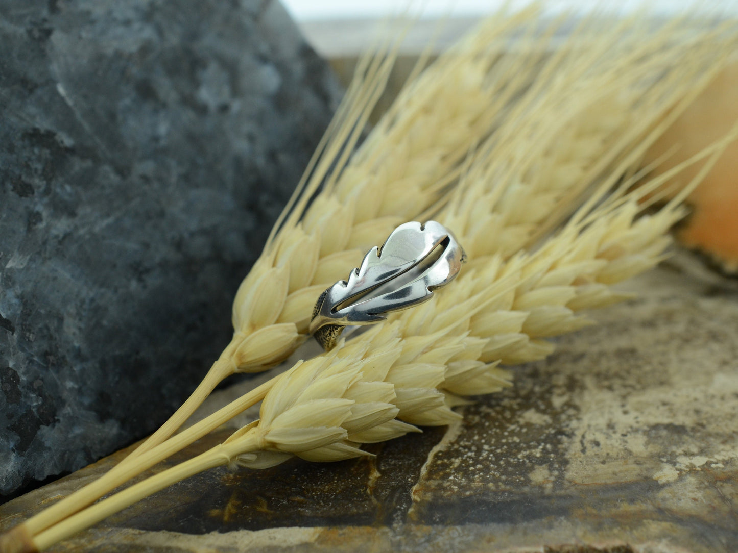 Feather Ring Nature Lakota Jewelry Sterling Silver Unique Gift