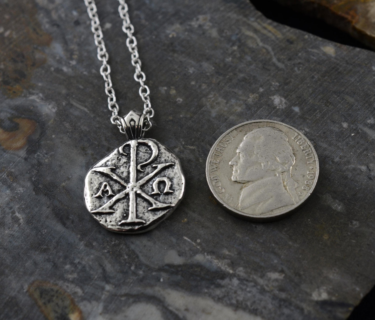 Chi Rho Sterling Silver Pendant or Keychain – Ancient Faith Collection