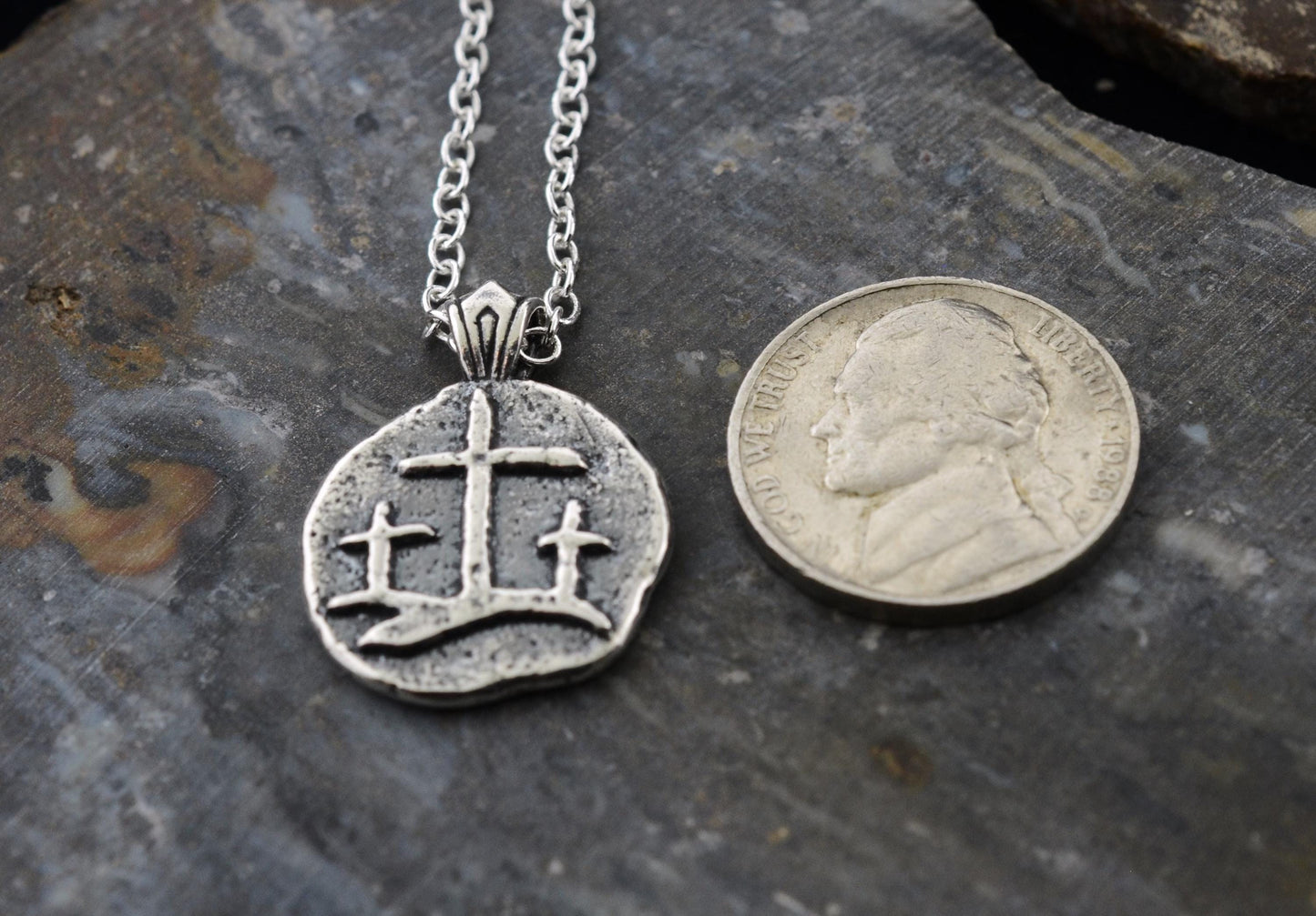 Calvary Crosses Sterling Silver Pendant or Keychain – Ancient Faith Collection
