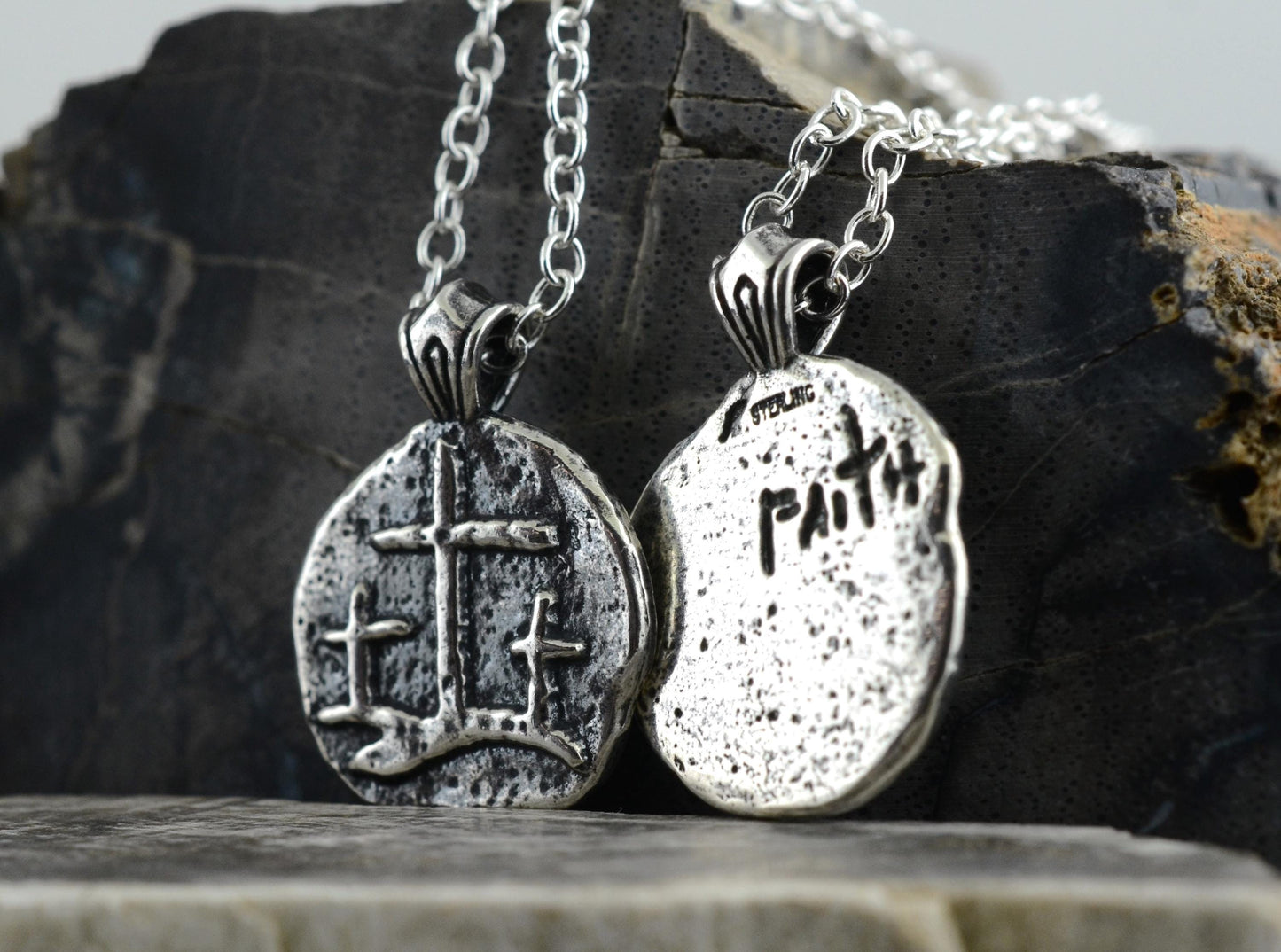 Calvary Crosses Sterling Silver Pendant or Keychain – Ancient Faith Collection