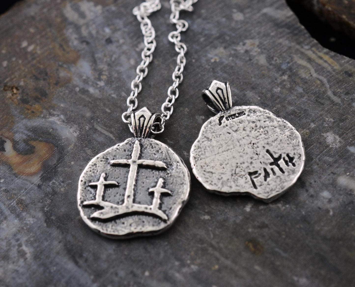 Calvary Crosses Sterling Silver Pendant or Keychain – Ancient Faith Collection