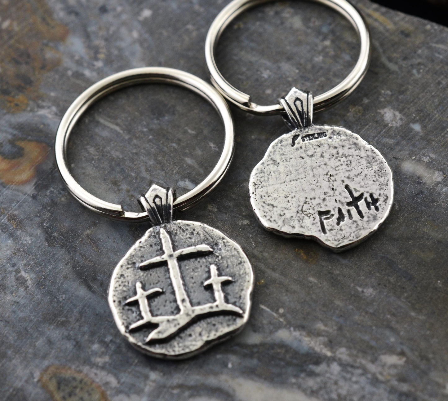 Calvary Crosses Sterling Silver Pendant or Keychain – Ancient Faith Collection