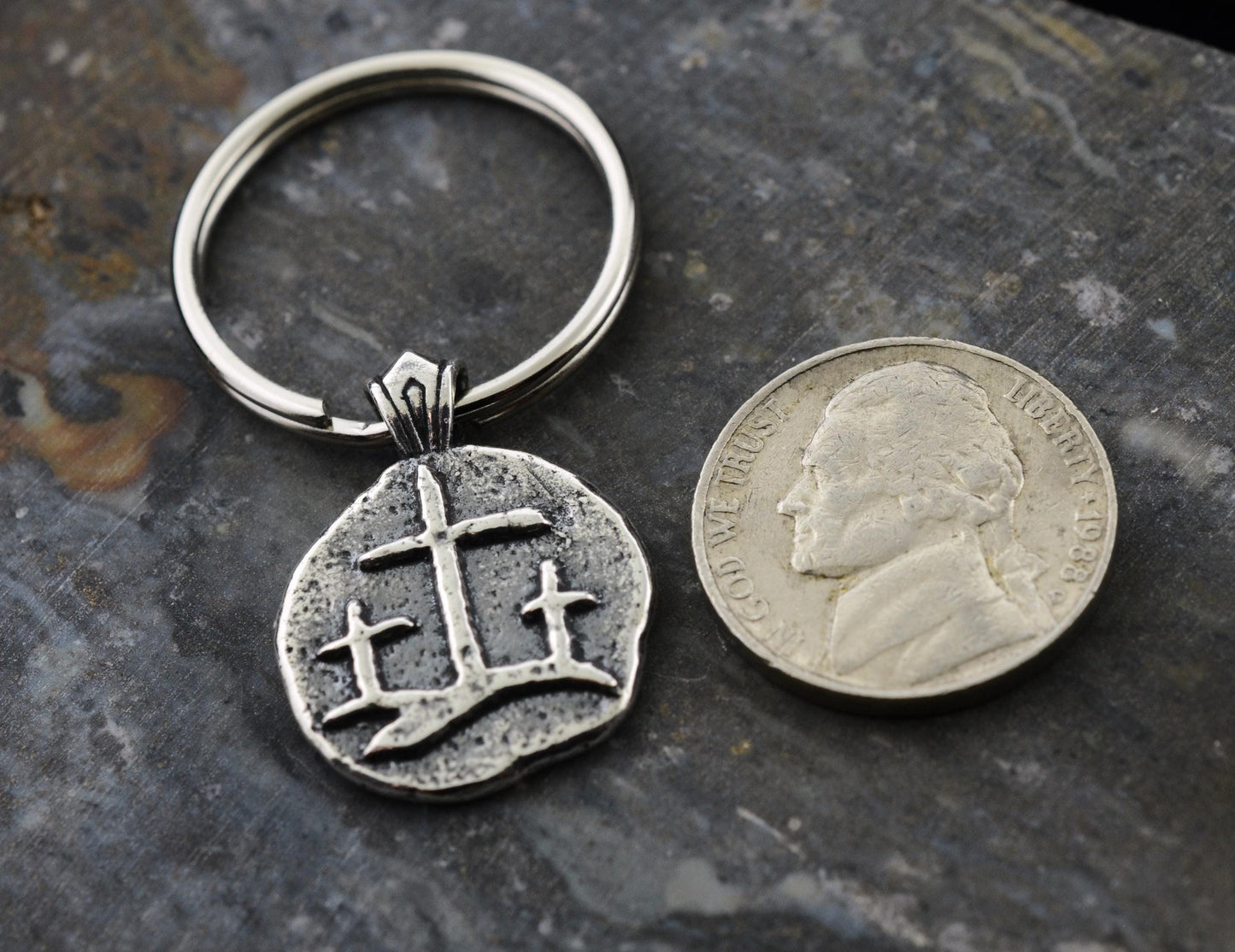 Calvary Crosses Sterling Silver Pendant or Keychain – Ancient Faith Collection