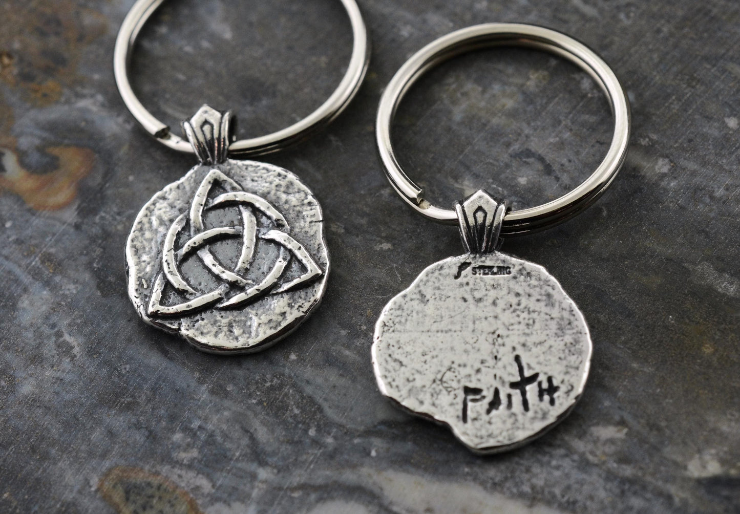 Triquetra Sterling Silver Pendant or Keychain – Ancient Faith Collection