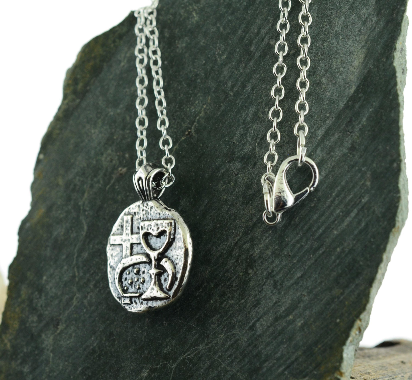 Bread & Wine Sterling Silver Pendant or Keychain – Ancient Faith Collection