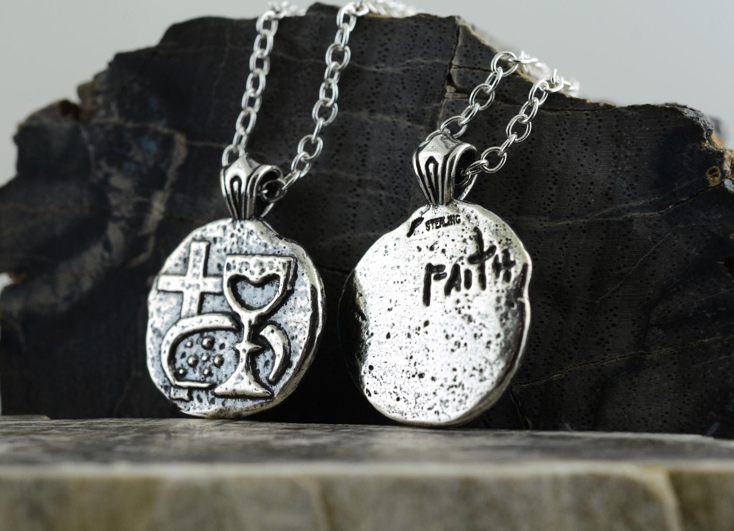 Bread & Wine Sterling Silver Pendant or Keychain – Ancient Faith Collection