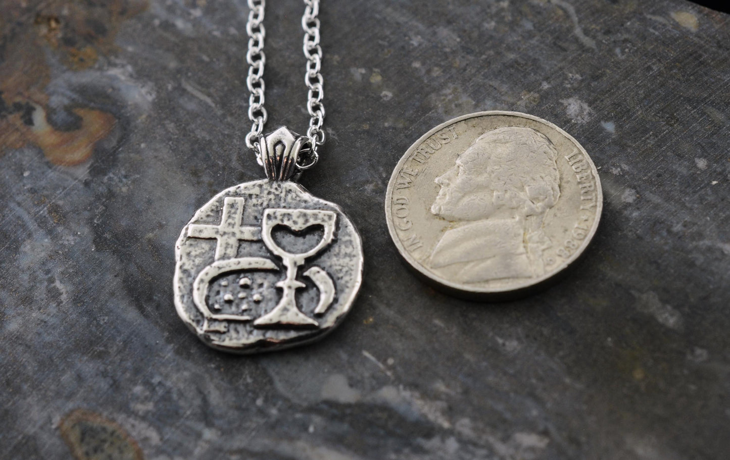 Bread & Wine Sterling Silver Pendant or Keychain – Ancient Faith Collection