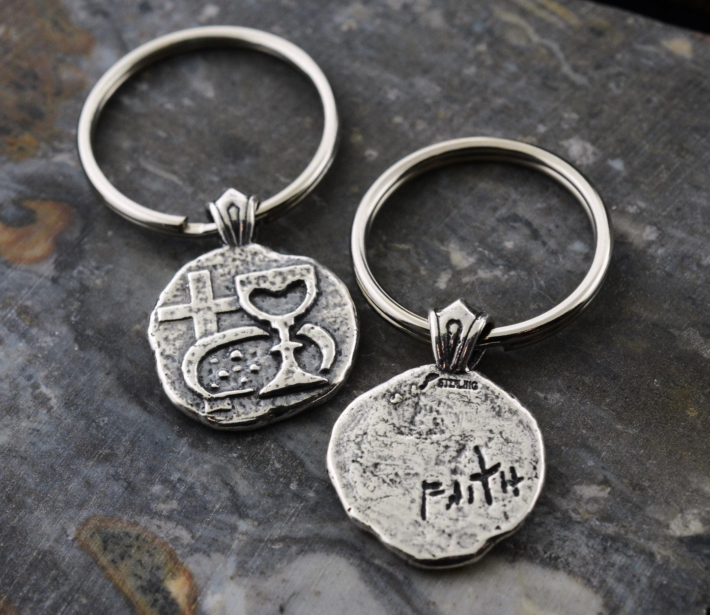 Bread & Wine Sterling Silver Pendant or Keychain – Ancient Faith Collection