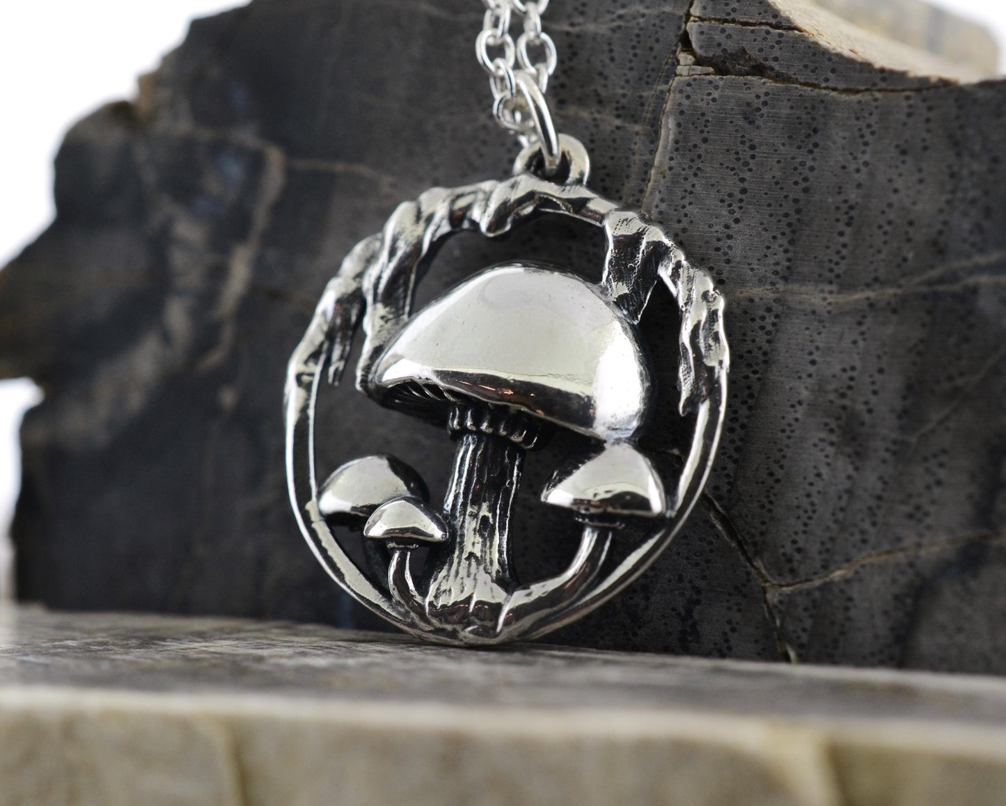 Mushroom Pendant in Sterling Silver – The Nature Line