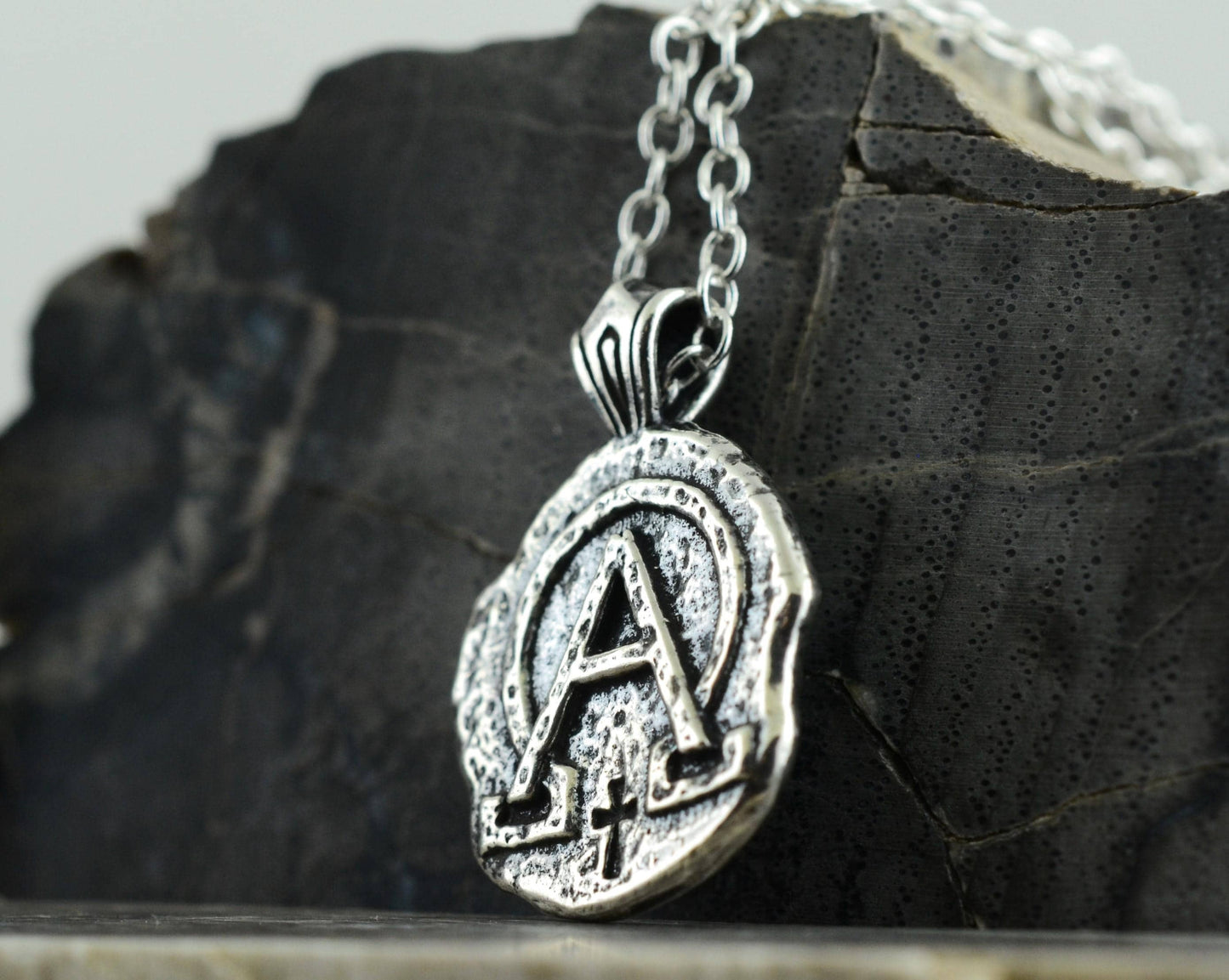 Alpha & Omega Sterling Silver Pendant or Keychain – Ancient Faith Collection