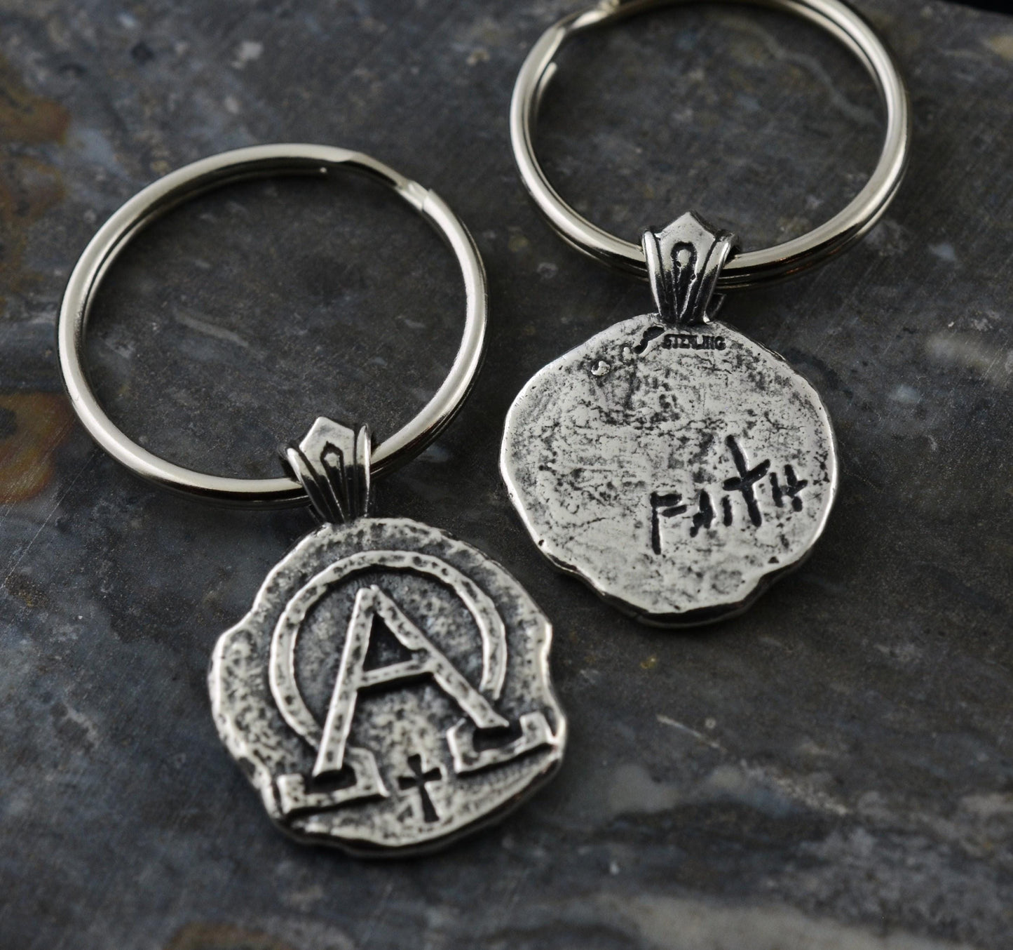 Alpha & Omega Sterling Silver Pendant or Keychain – Ancient Faith Collection