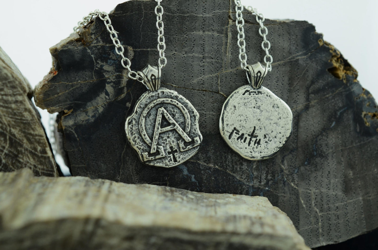 Alpha & Omega Sterling Silver Pendant or Keychain – Ancient Faith Collection