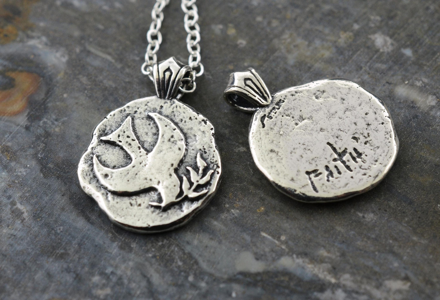 Peace Dove Sterling Silver Pendant or Keychain – Ancient Faith Collection