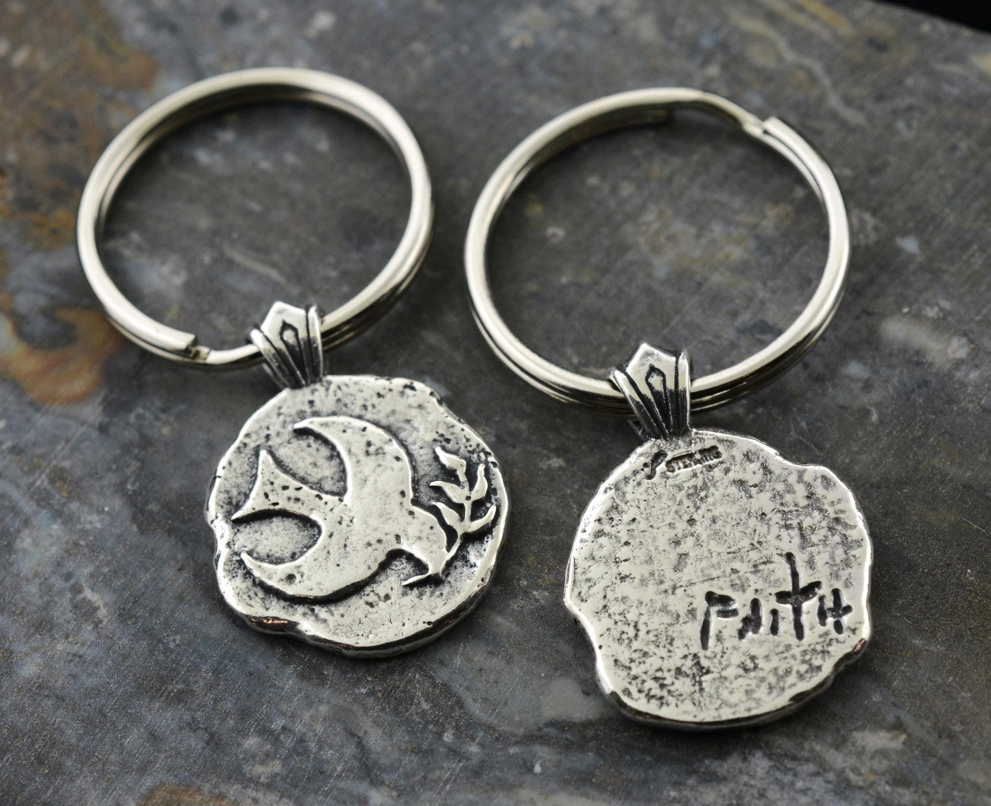 Peace Dove Sterling Silver Pendant or Keychain – Ancient Faith Collection