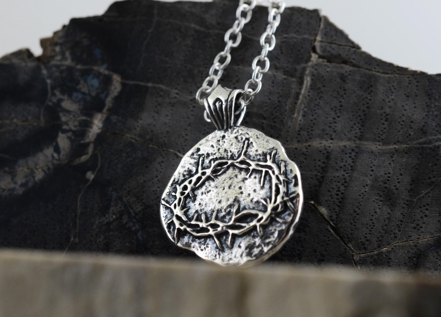 Crown of Thorns Sterling Silver Pendant or Keychain – Ancient Faith Collection