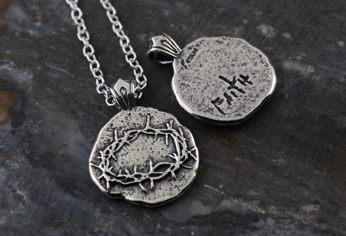 Crown of Thorns Sterling Silver Pendant or Keychain – Ancient Faith Collection