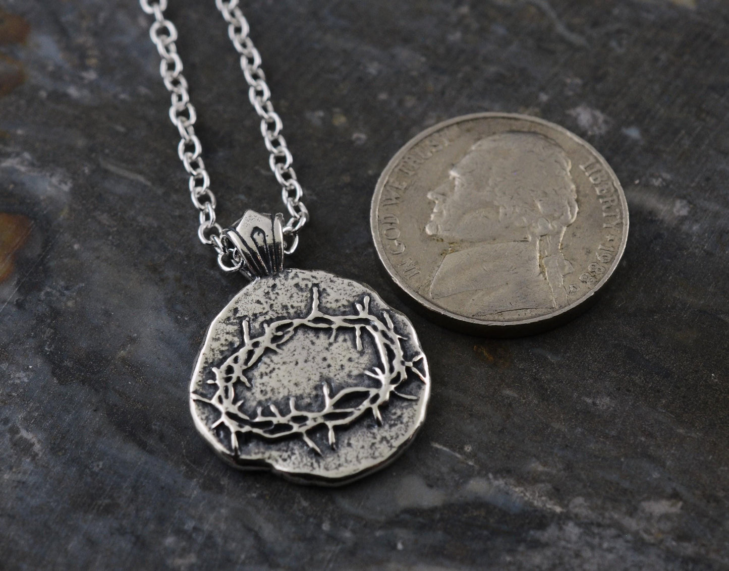 Crown of Thorns Sterling Silver Pendant or Keychain – Ancient Faith Collection