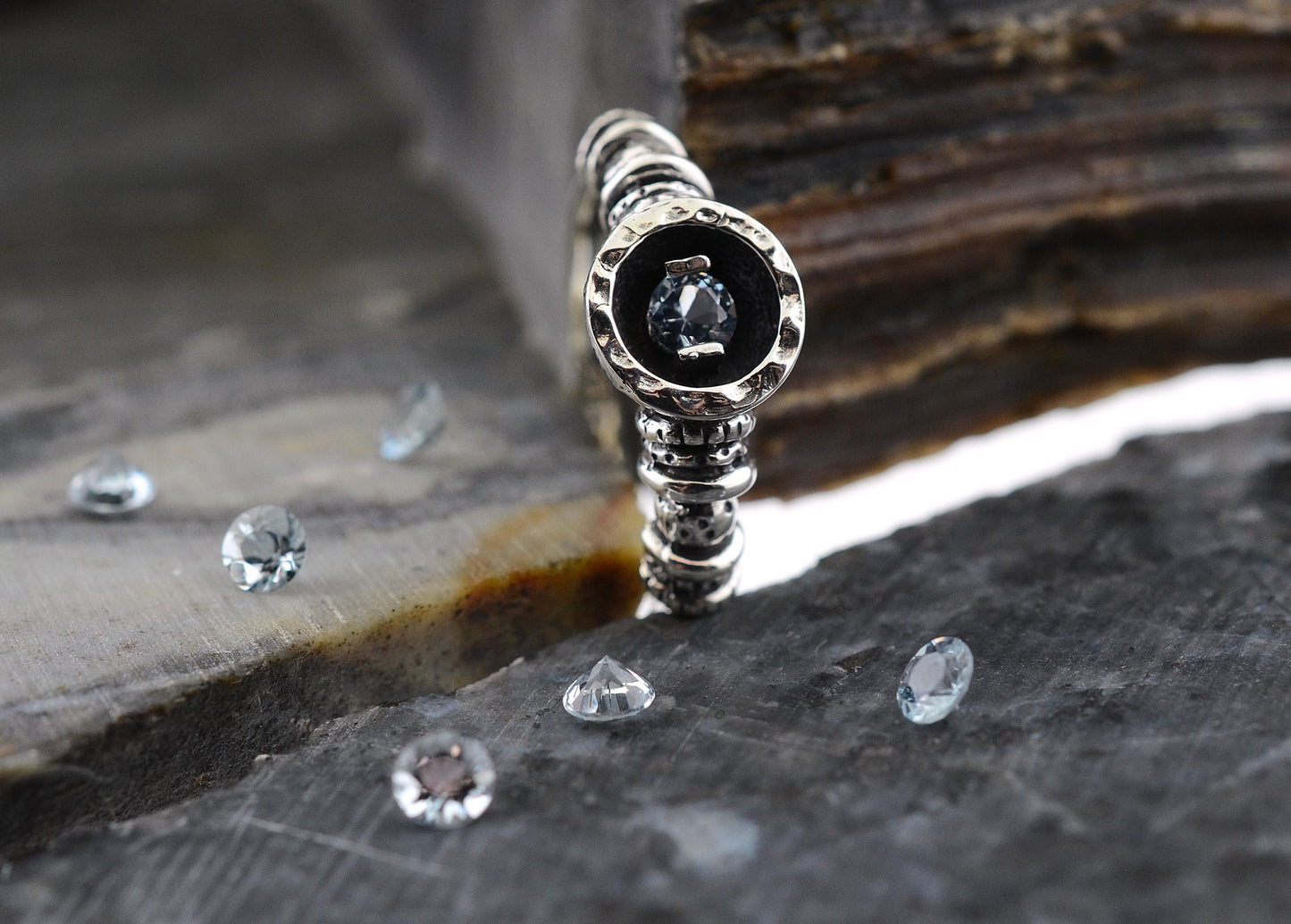 January to June Birthstone Rings in Sterling Silver