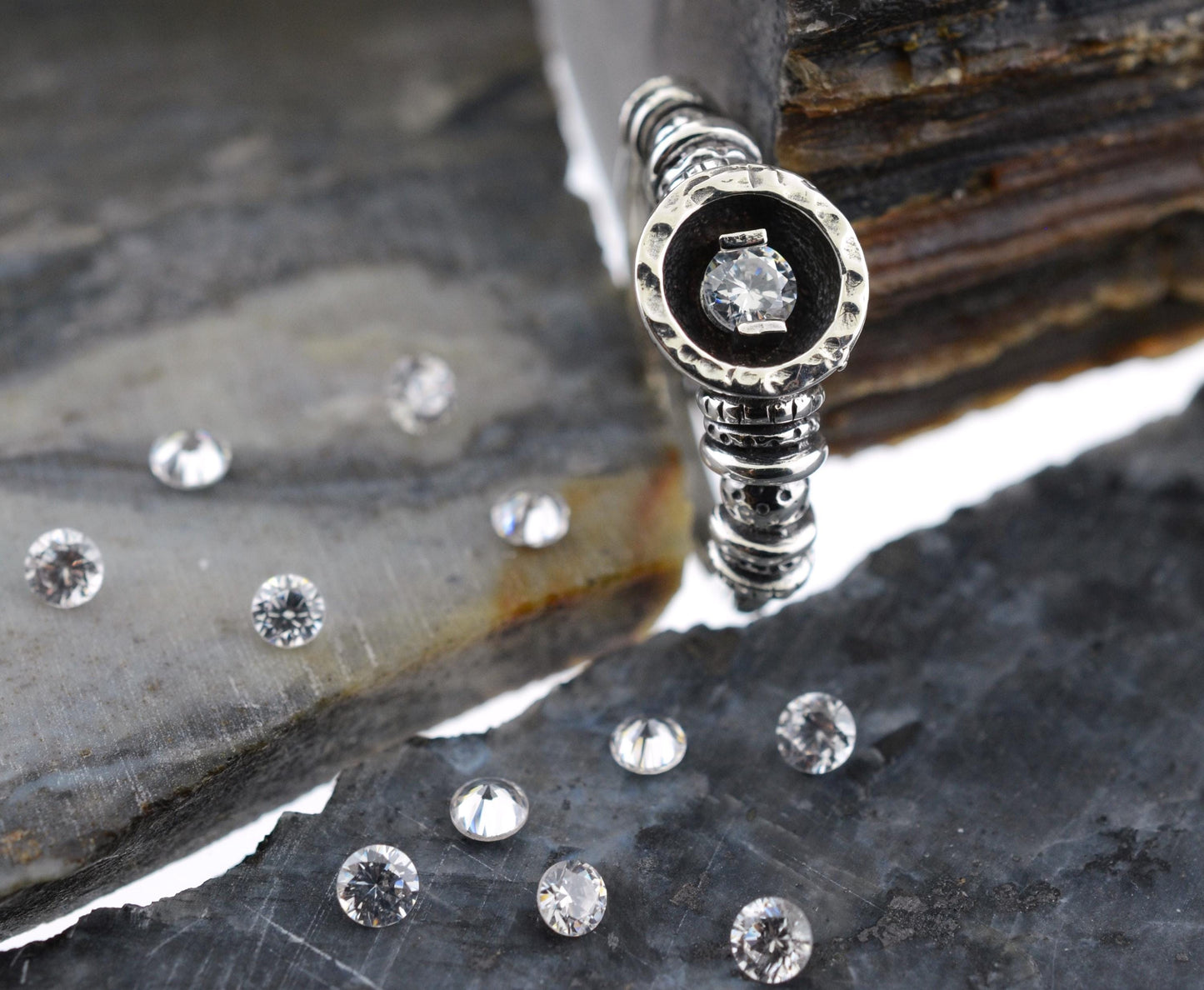 January to June Birthstone Rings in Sterling Silver