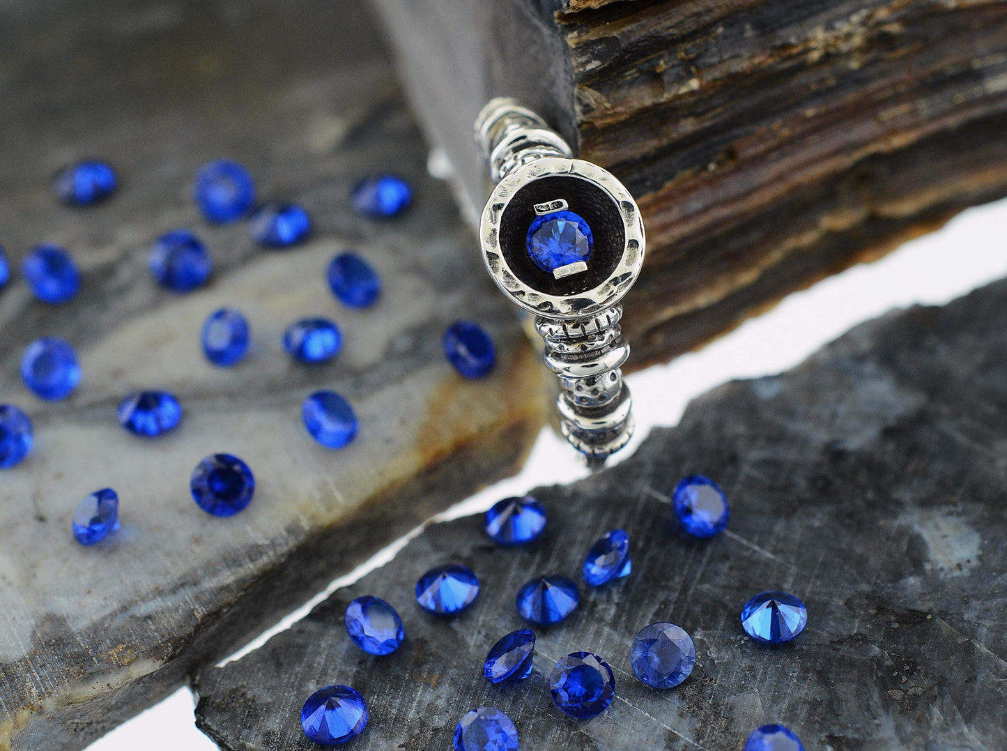 July to December Birthstone Ring in Sterling Silver