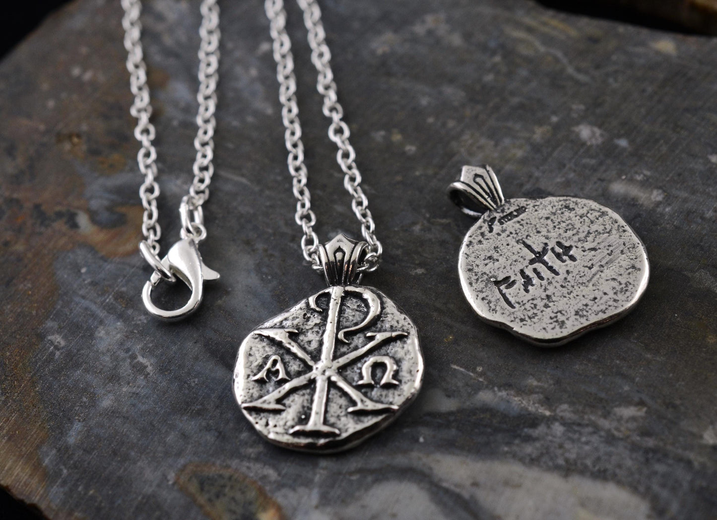 Chi Rho Sterling Silver Pendant or Keychain – Ancient Faith Collection
