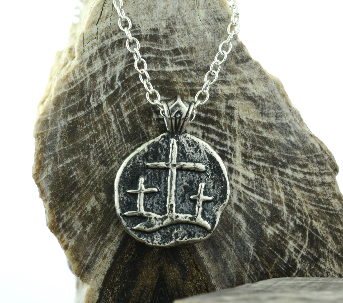 Calvary Crosses Sterling Silver Pendant or Keychain – Ancient Faith Collection