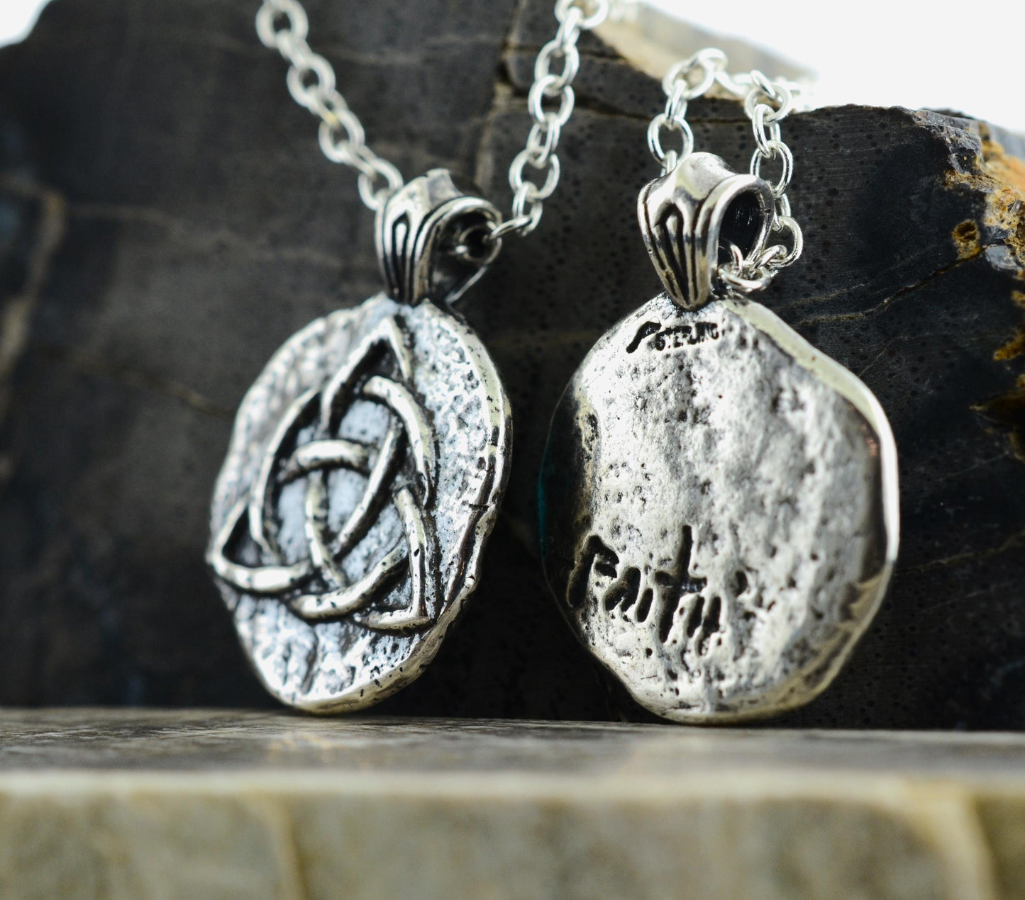 Triquetra Sterling Silver Pendant or Keychain – Ancient Faith Collection