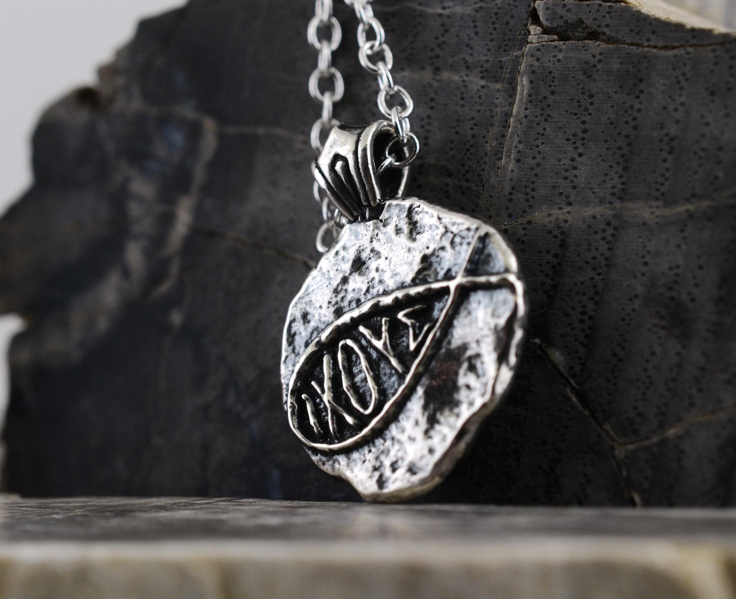 IXOYE Ichthys Sterling Silver Pendant or Keychain – Ancient Faith Collection