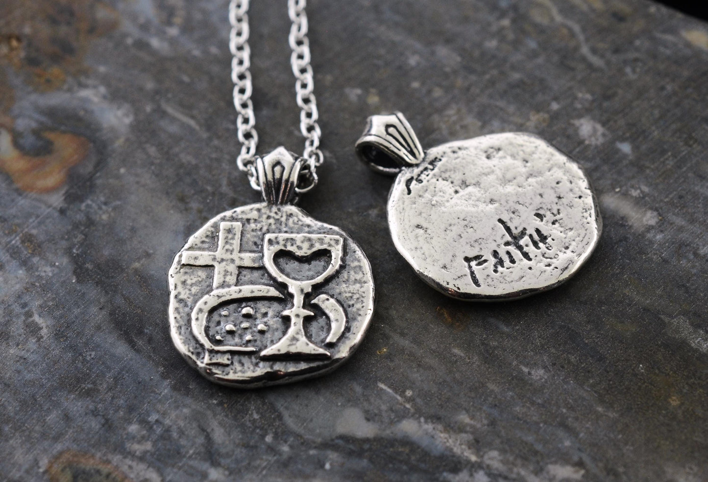 Bread & Wine Sterling Silver Pendant or Keychain – Ancient Faith Collection