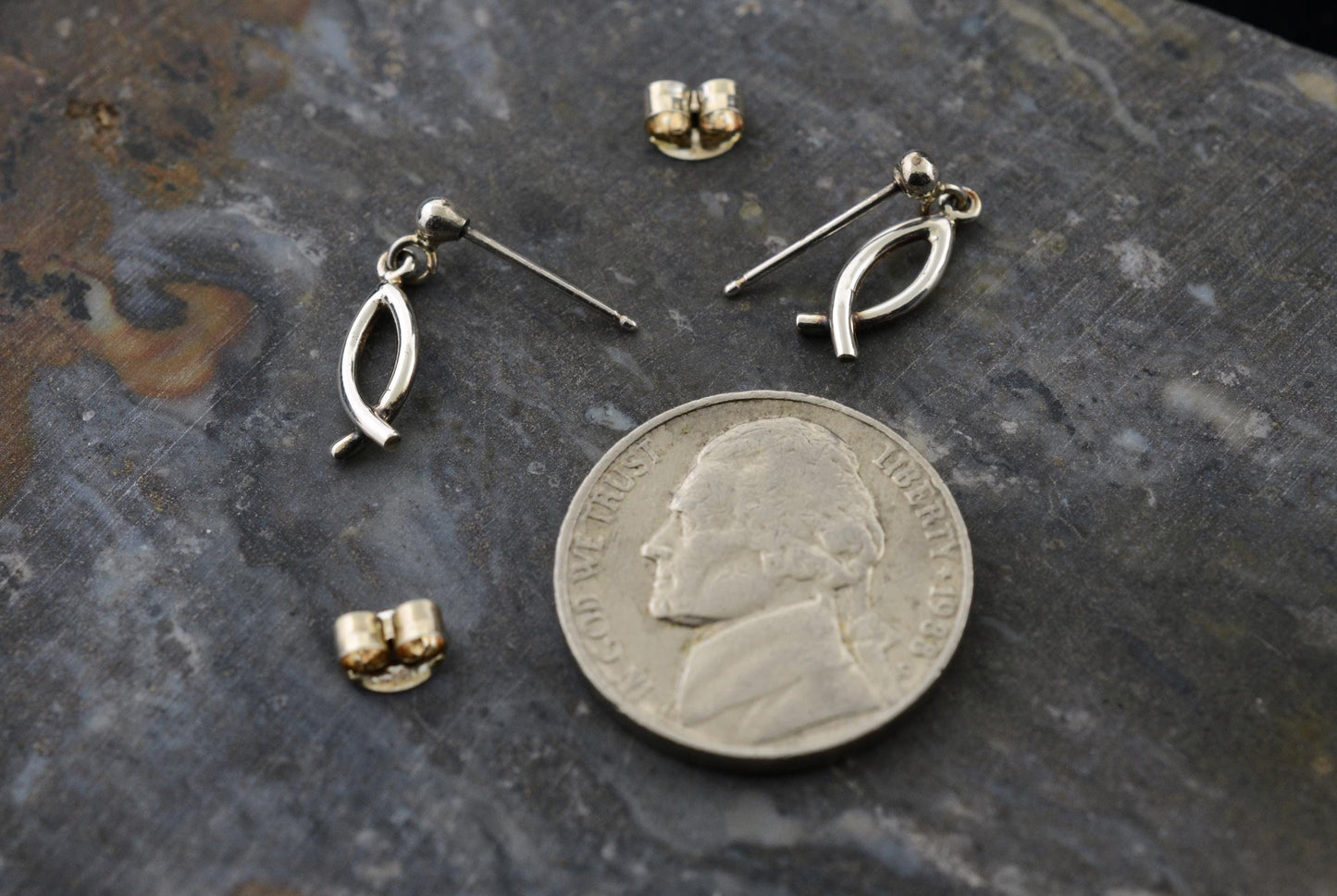 Ichthys Christian Fish Earrings in Sterling Silver – Identity Series