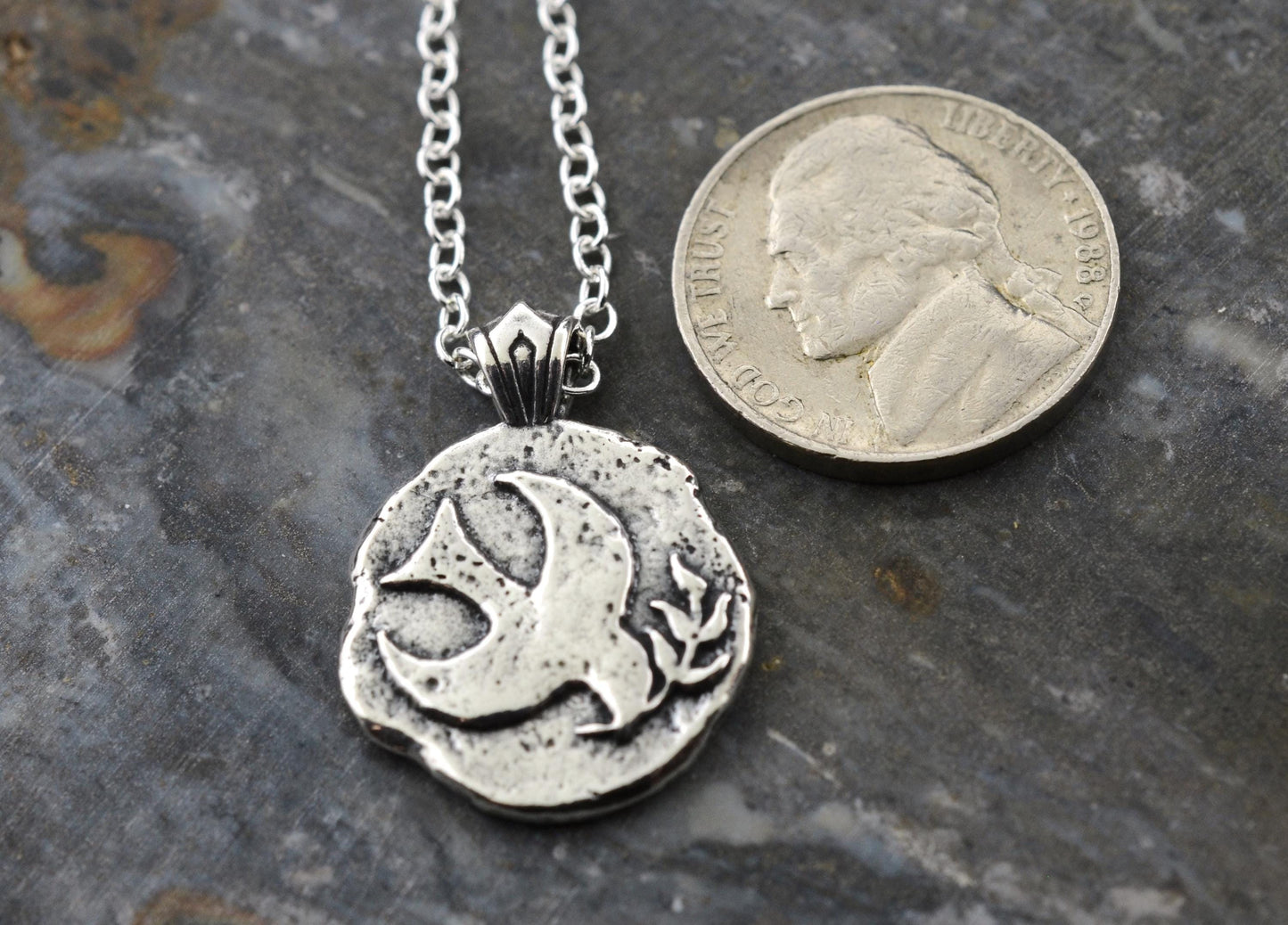 Peace Dove Sterling Silver Pendant or Keychain – Ancient Faith Collection