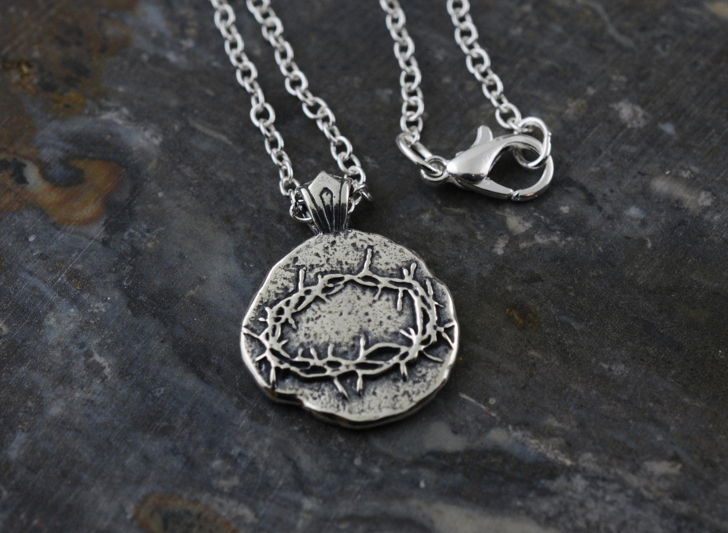Crown of Thorns Sterling Silver Pendant or Keychain – Ancient Faith Collection
